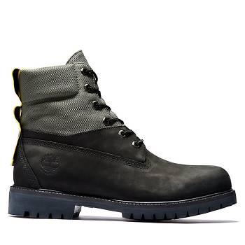 Timberland Férfi 6-Inch Premium Mixed-Media Vízálló Bakancs Fekete